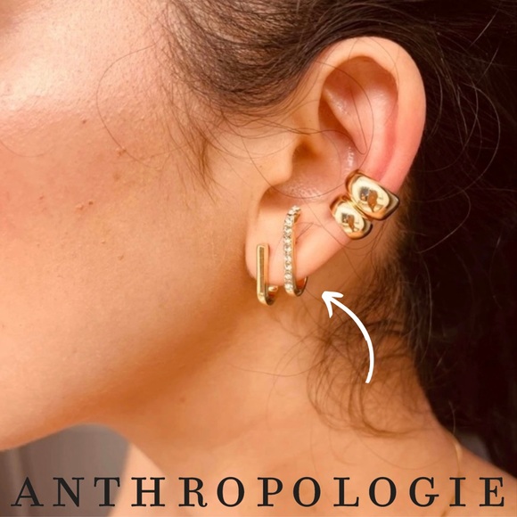 Anthropologie x Uncommon James Illusion Double Hoops - Picture 1 of 5